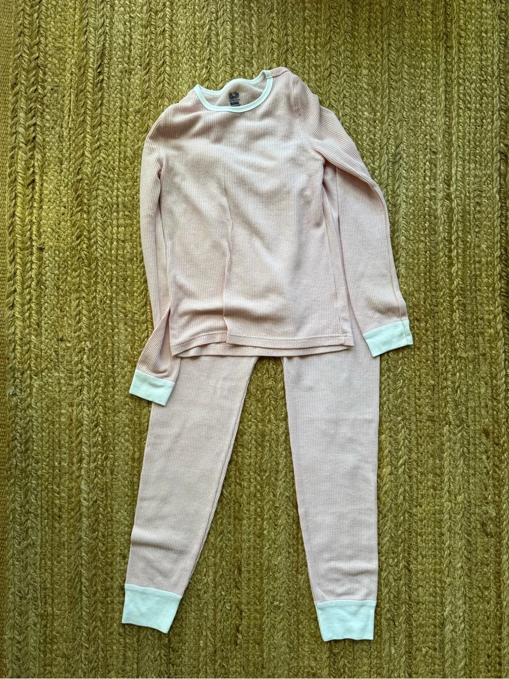 Girls, waffle knit, thermal pajamas, set sz 14/16